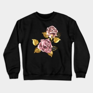 Small bouquet of pink gold roses Crewneck Sweatshirt